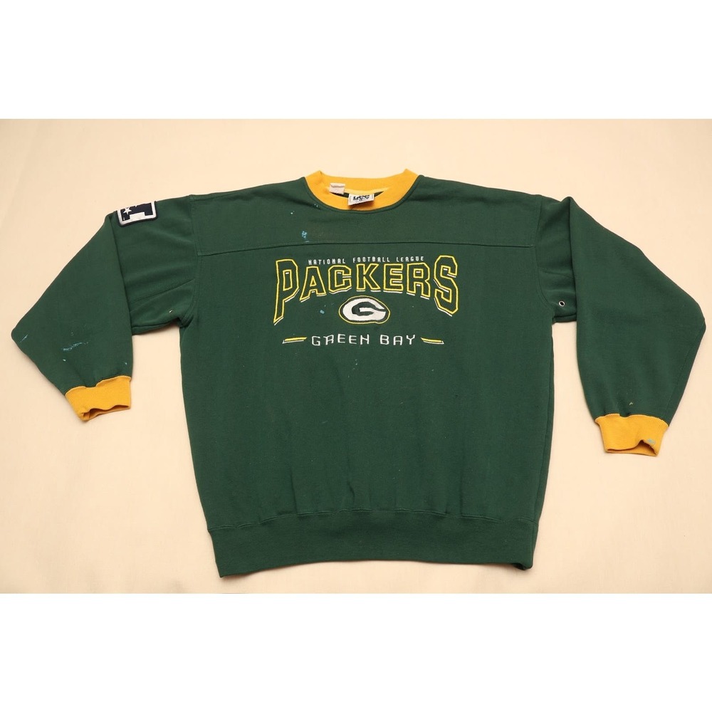 Vintage Lee Sport Green Bay Packers NFL Crewneck Sweatshirt Dark Green L
